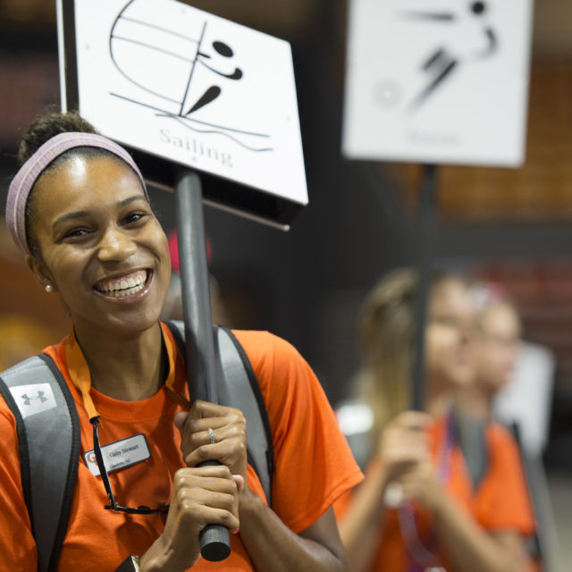 image of student at orientation