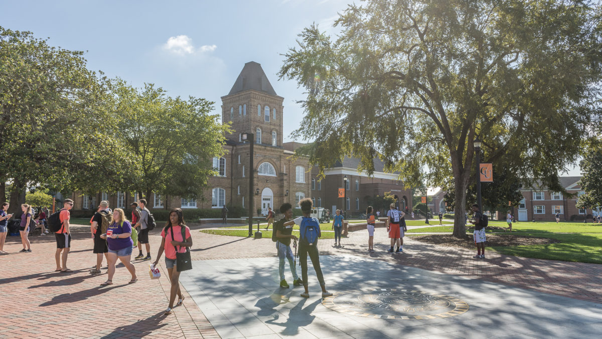 image of students on campus