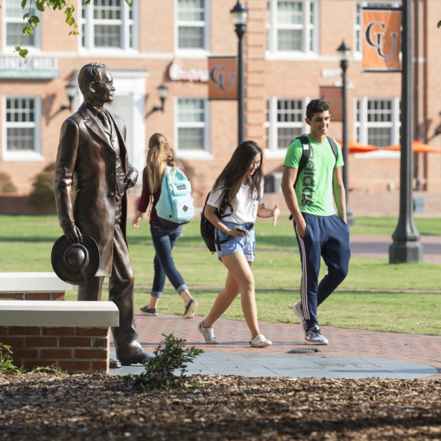 image of students walking on campus