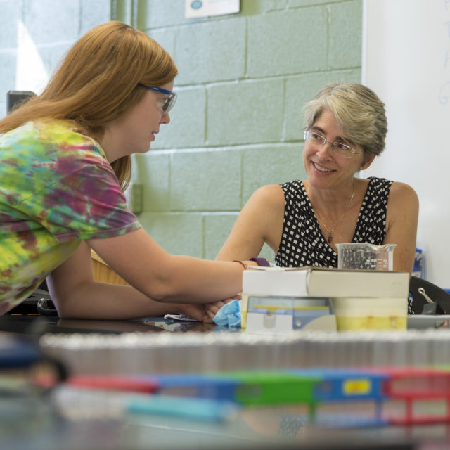 image of student and faculty