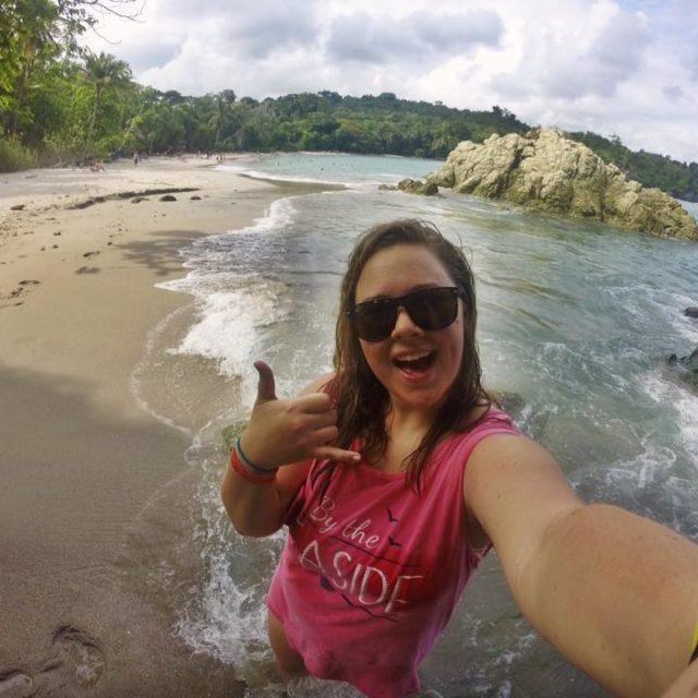 girl on costa rican beach