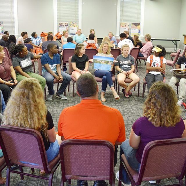 CYTI Students speak in round group discussion