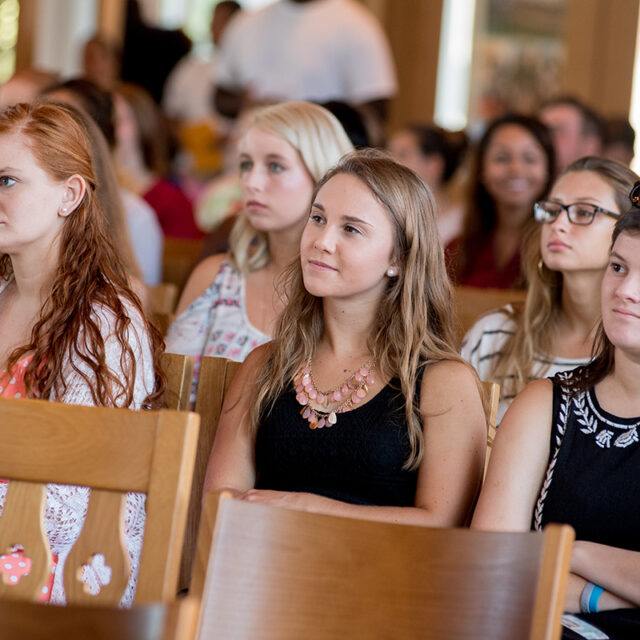 students in Chapel CO2020