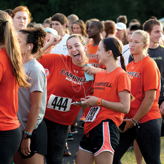 image of students preparing for a race