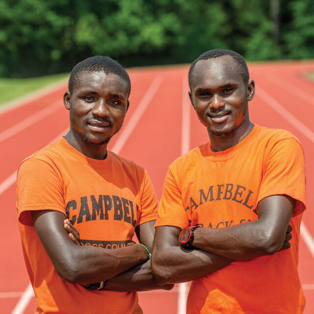 image of university track athletes