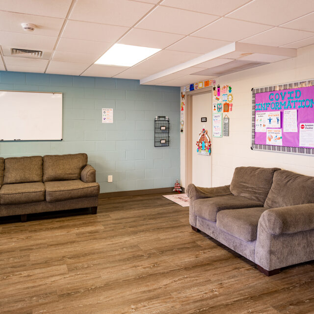 Image of Small Hall lounge including two comfortable sofas