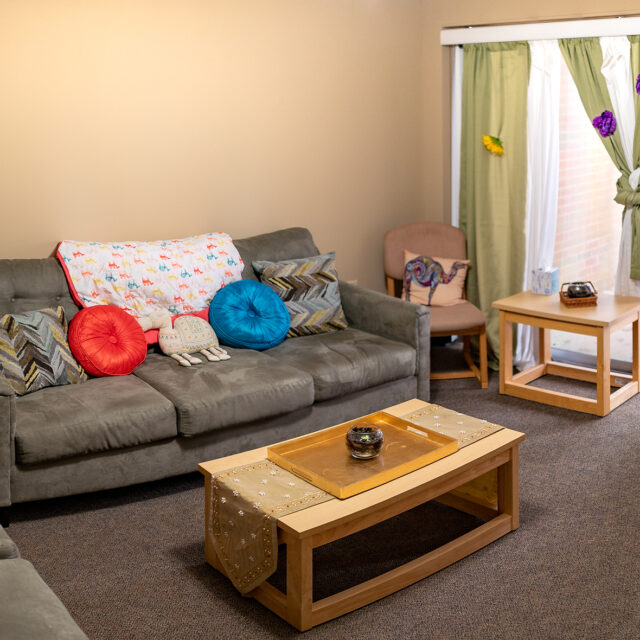 Image of a living room inside a Stadium Apartment