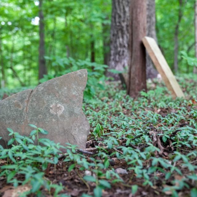 Photo of grave markers at River Park