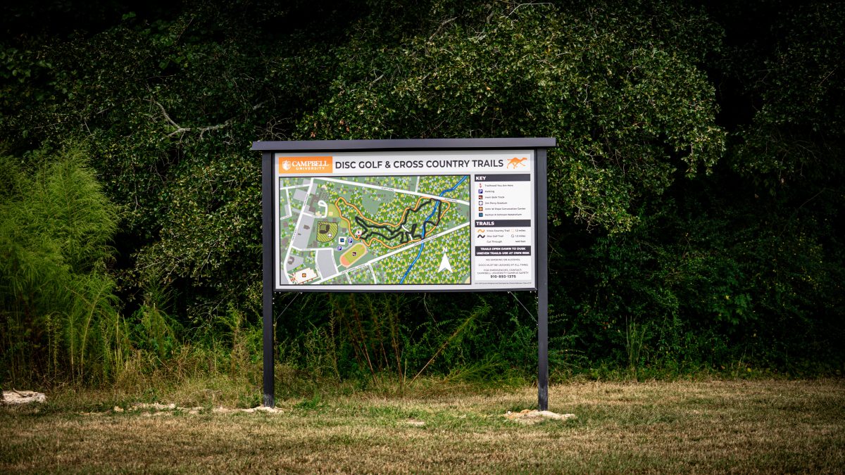 Golf course with image