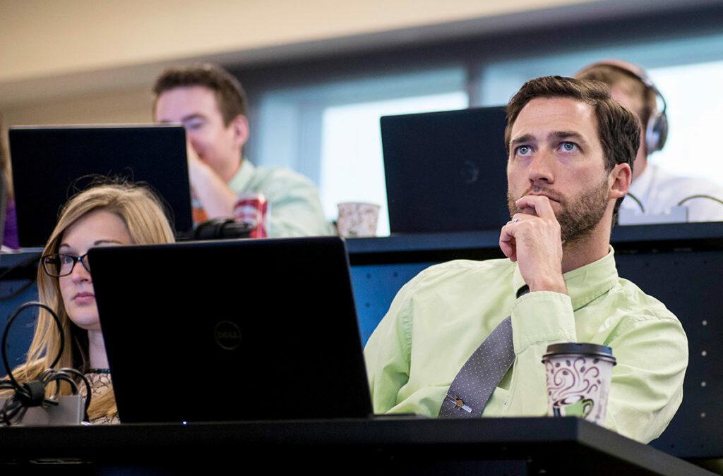 student in classroom