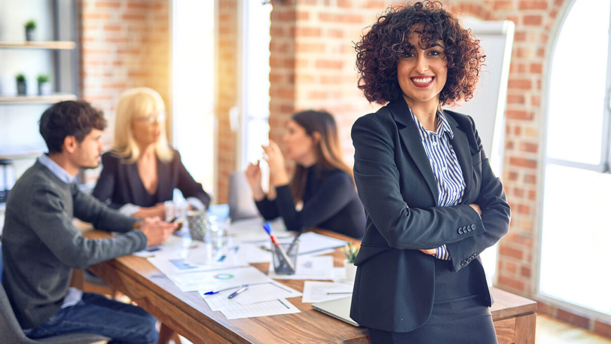 image of woman in meeting