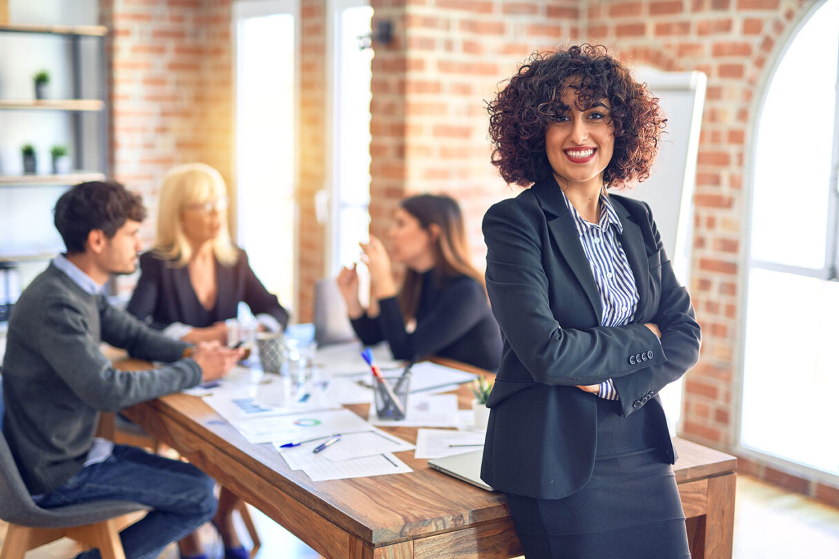 image of woman in meeting
