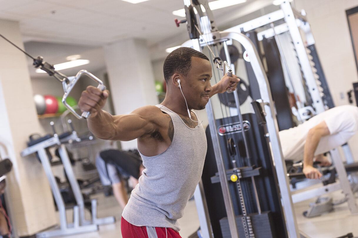 image of student working out