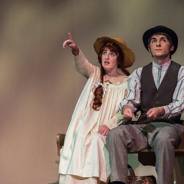 theatre arts students acting in a play