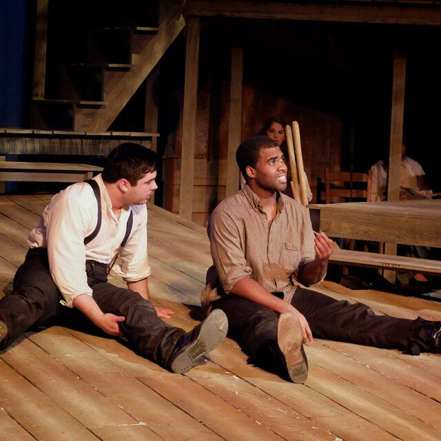 theatre arts student acting in a play