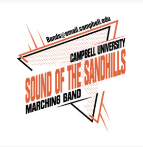 sound of the sandhills logo. Email us at bands@email.campbell.edu