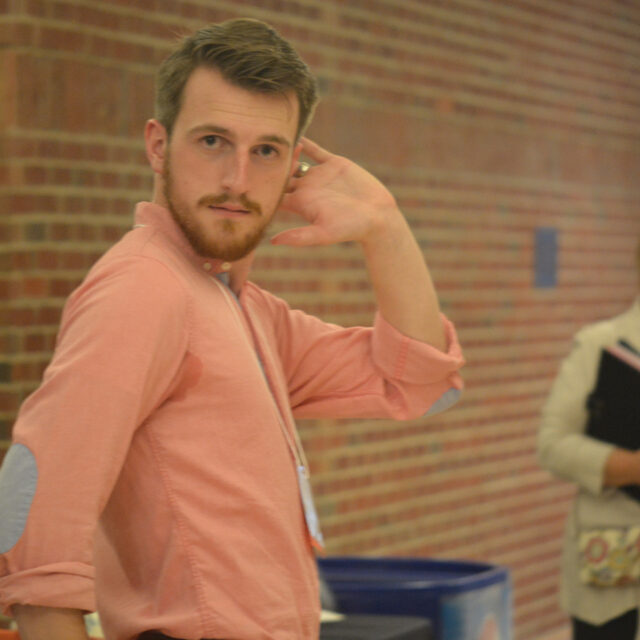 image of a student during conference