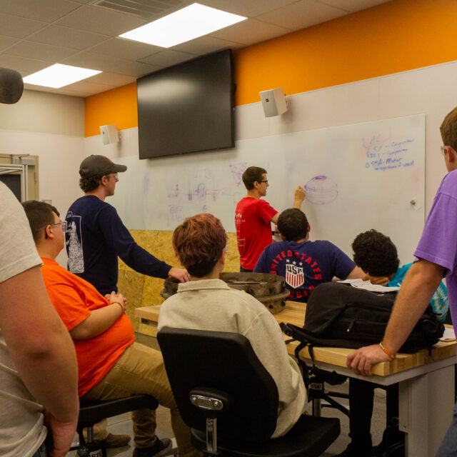 image of students planning a project