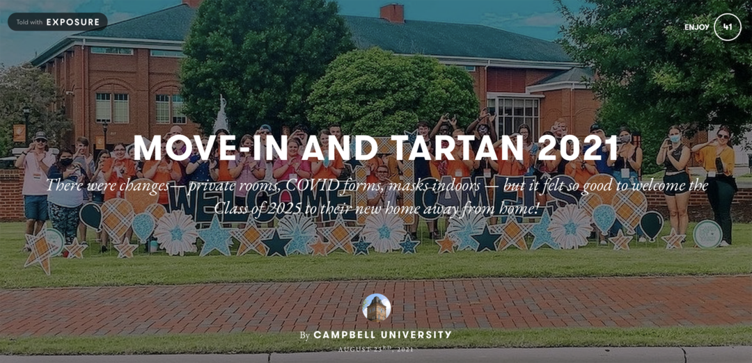Photos MoveIn Day, Tartan 2021 News Campbell University