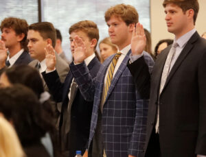 Photo of students taking the Professionalism Oath