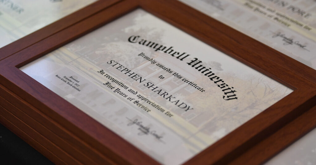 Campbell honors faculty and staff members who hit service milestones ...