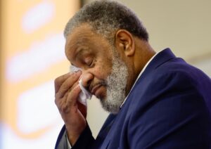 Photo of Anthony Ray Hinton crying