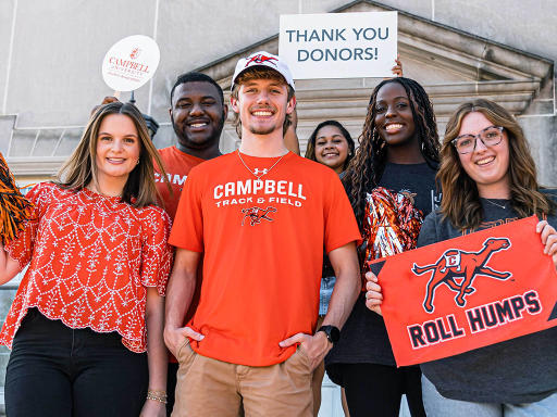 Campbell students posing for photo.