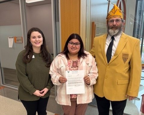 Nursing Program Manager, Yolanda and Bear in Smith Hall