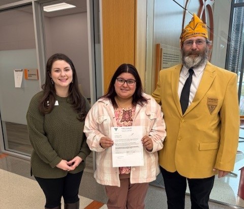 Nursing Program Manager, Yolanda and Bear in Smith Hall