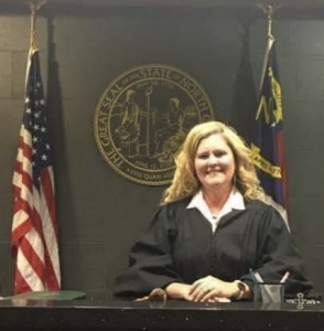 Photo of Judge Amanda Wilson on the bench