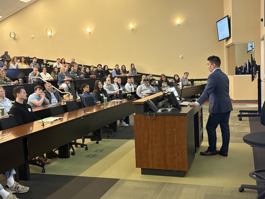 Dr. Tolentino speaks to students