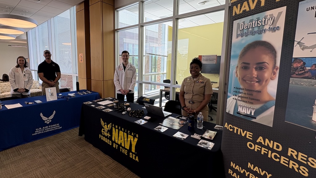 Military recruiters at CUSOM