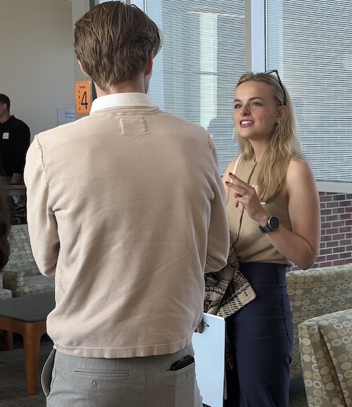 Students talk during Accepted Students Day