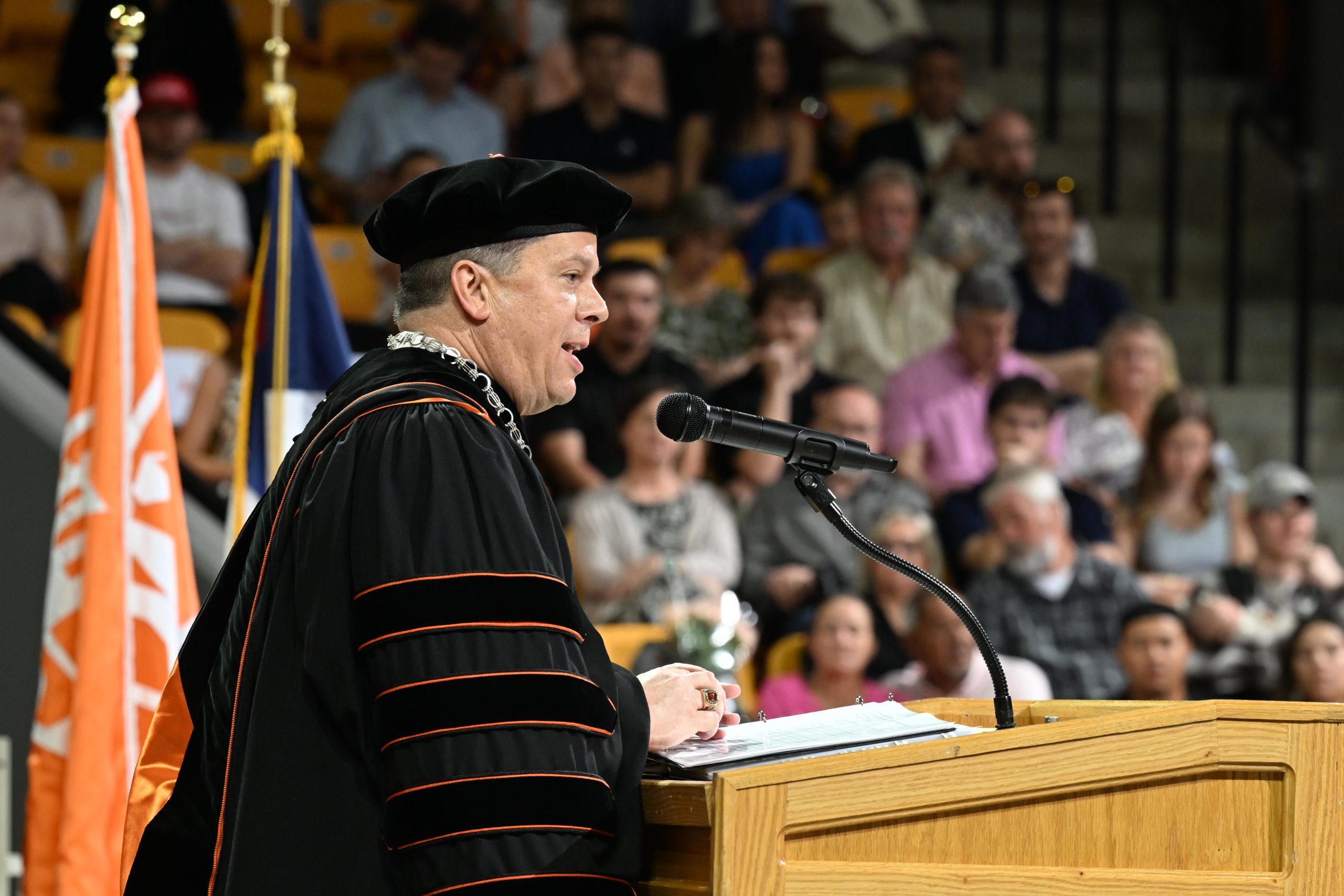 President Downs speaks at graduation