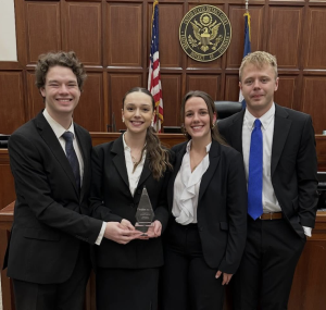 Photo of Campbell Law Team members Beau Marlette, Caroline Shabet, Mikenna Morrison and Haydn Bauer