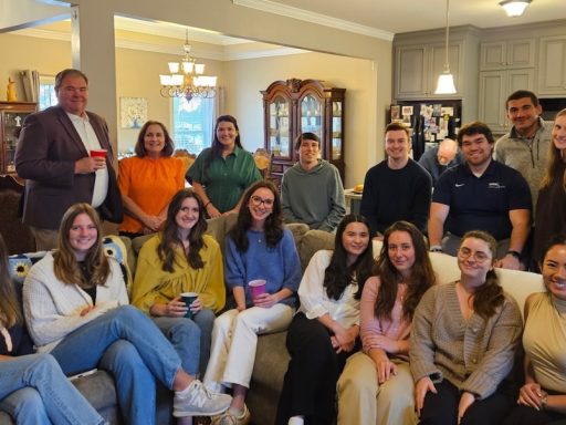 Campbell students pose for photo during advocacy event