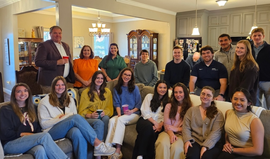 Campbell students pose for photo during advocacy event