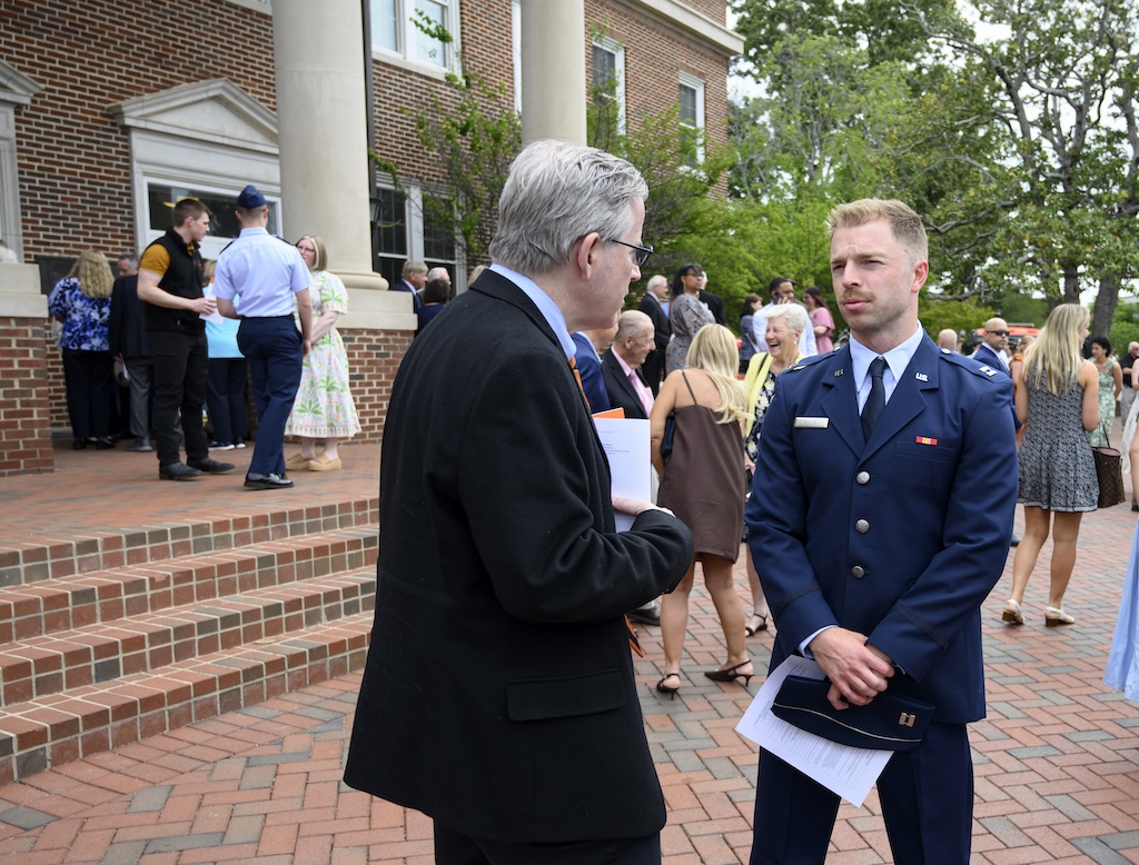 Photo outside of auditorium during 2026 commissioning ceremony