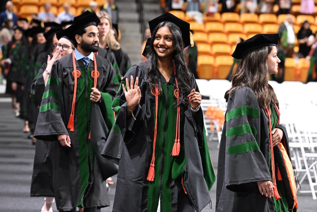 CUSOM graduates walk in ceremony