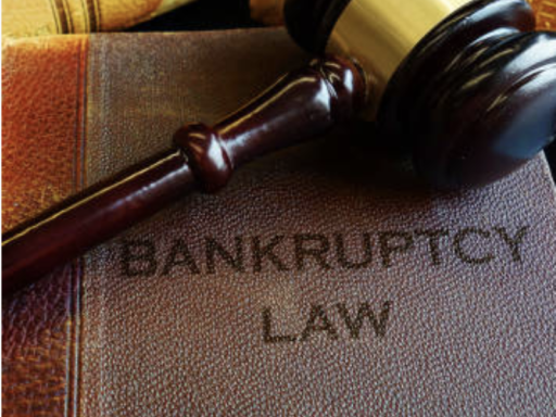 Photo of a Bankruptcy Law book cover with a judge's gavel on it