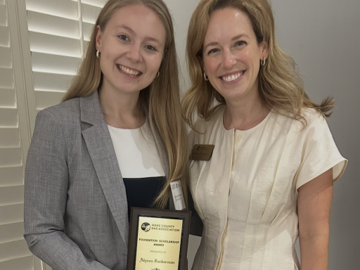Photo of Alyssa Zuckerman '27 and Assistant Dean Megan Sherron '10