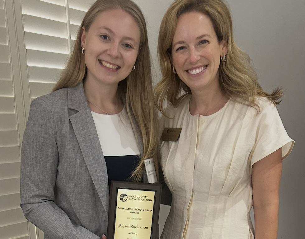 Photo of Alyssa Zuckerman '27 and Assistant Dean Megan Sherron '10
