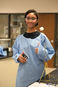 Student with thumbs up