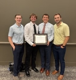 Photo of Campbell medical students holding AAFP honor