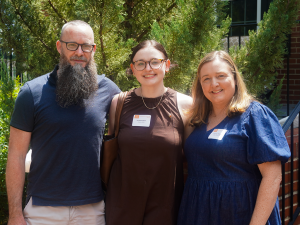 Kendall Williams poses with her parents outside the Oscar N. Harris Student Union during Campbell University’s annual Legacy Luncheon.