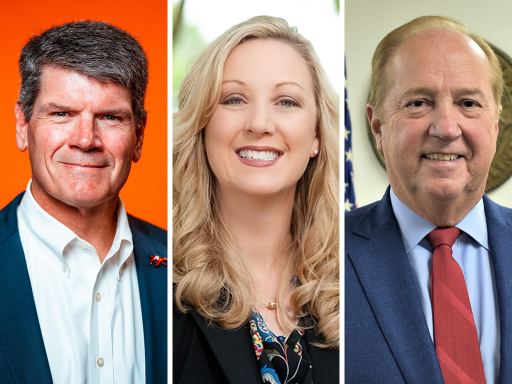 Side-by-side portraits of 2026 Distinguished Alumni Stan Cole, Dr. Stephanie C. Holmes and W. Brooks Matthews.
