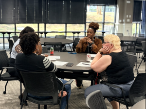 Photo of four educators participating in a Restorative Justice circle