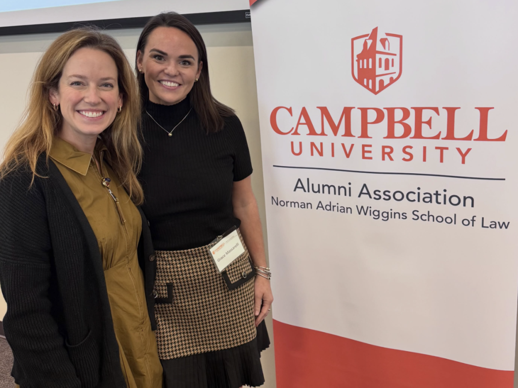 Photo of Assistant Dean of External Relations Megan Sherron '10 and Grace Massarelli '21