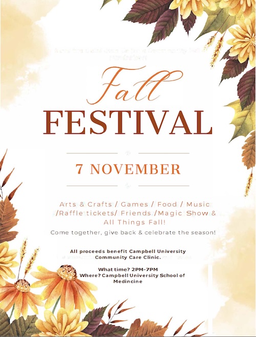 Photo of Fall Festival promotional poster.