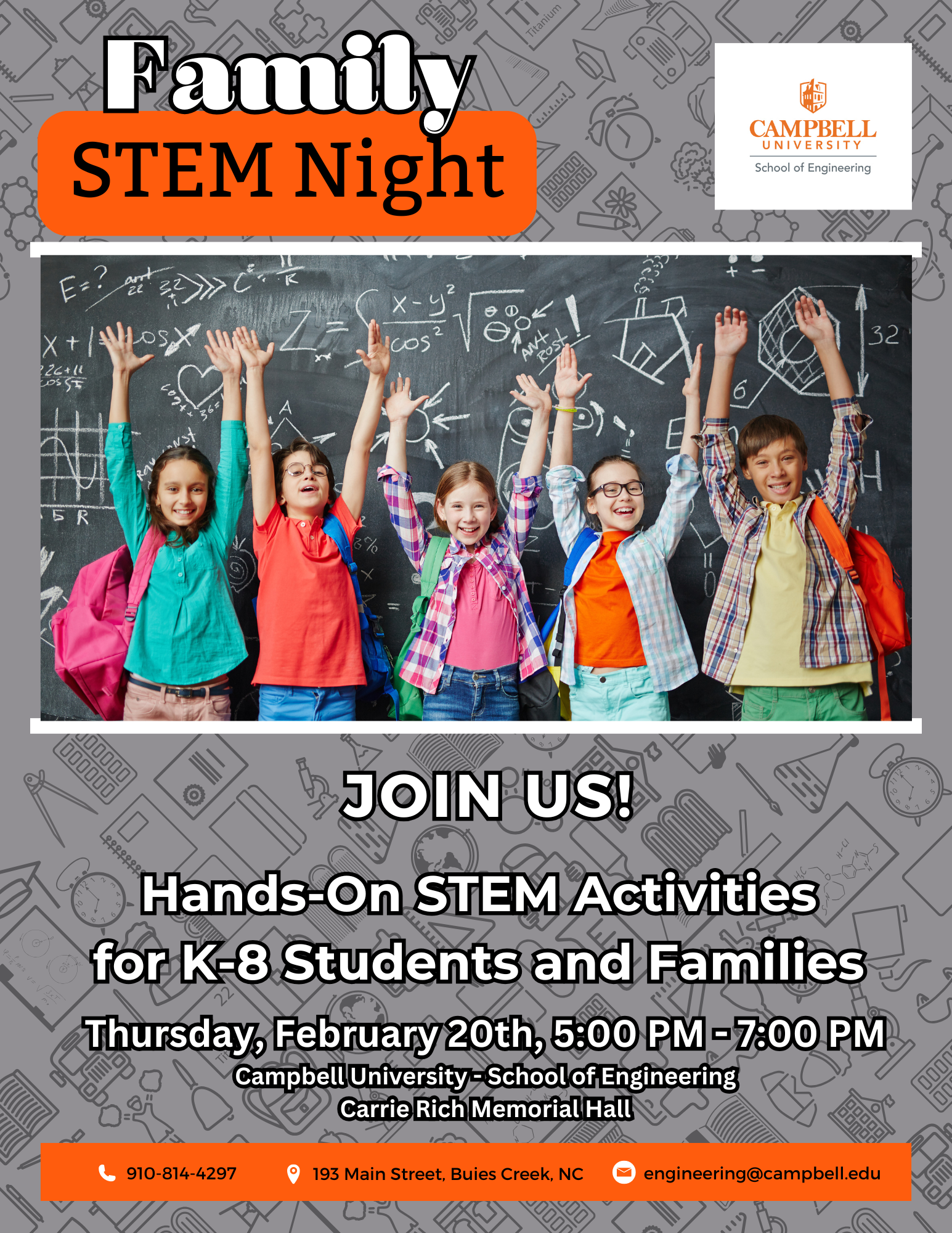 Family STEM Night Calendar Campbell University